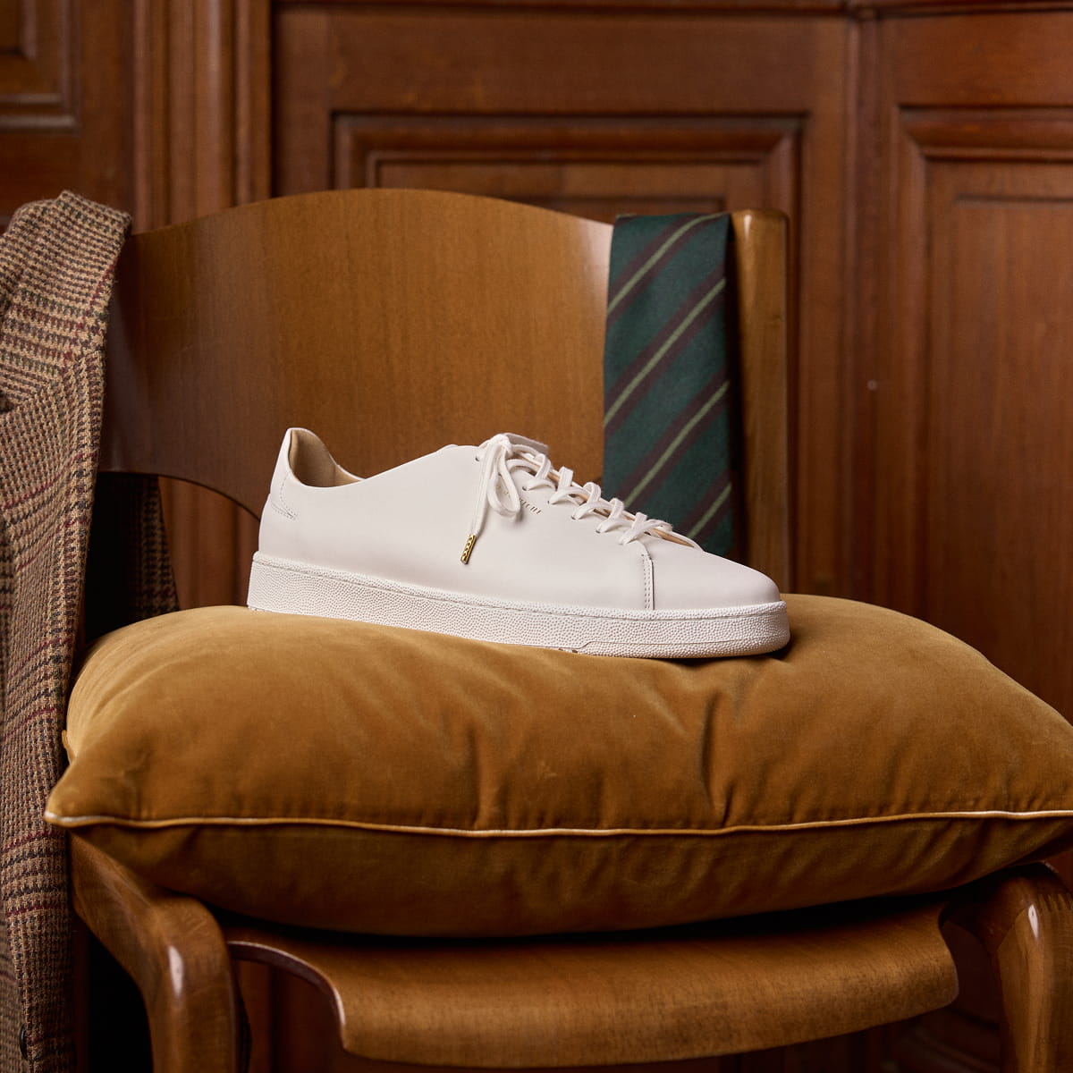 sneakers en cuir blanc pour homme