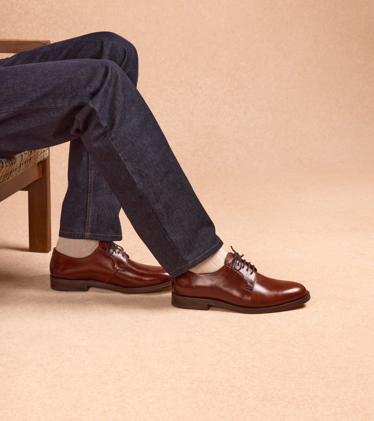 burgundy leather derbies for men