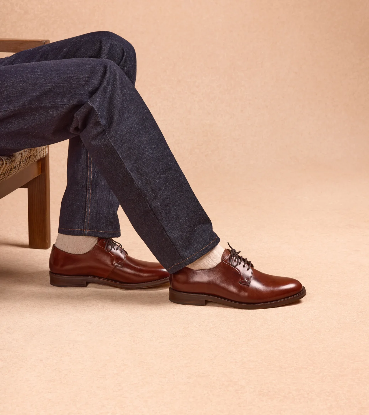 burgundy leather derbies for men