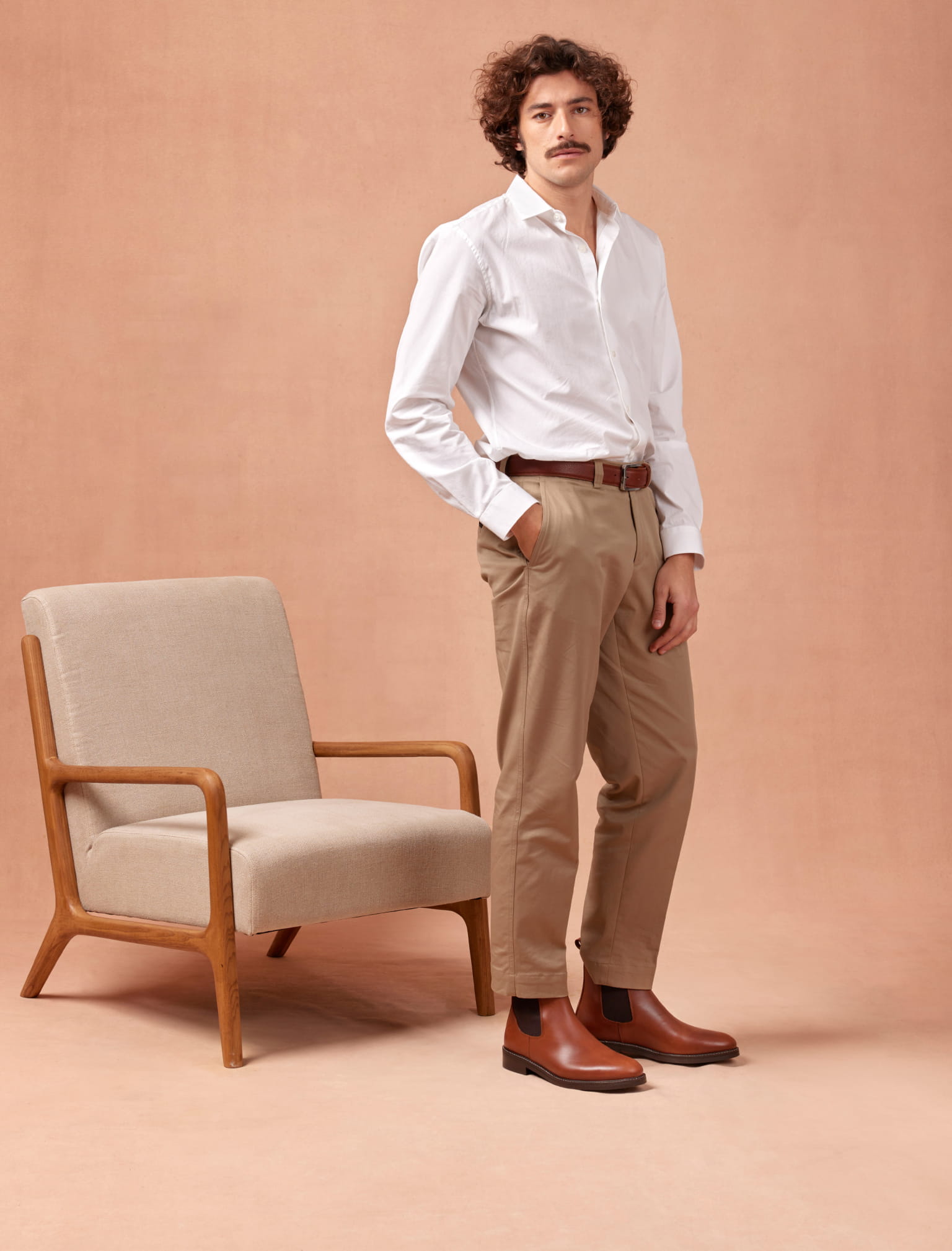 Havana Pull-Up Leather Boots for Men Chelsea Boot City Model