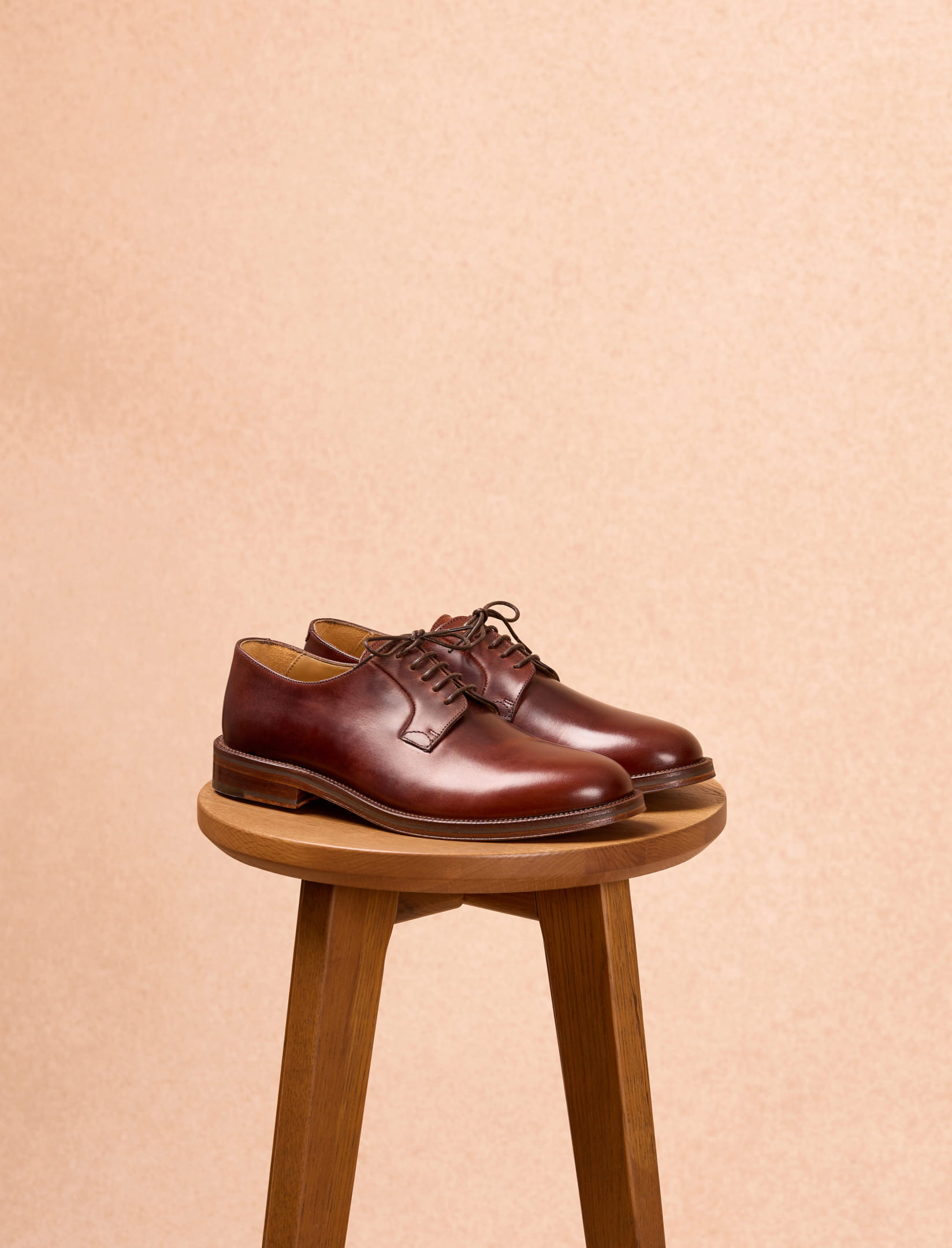 burgundische Lederderbys für Männer