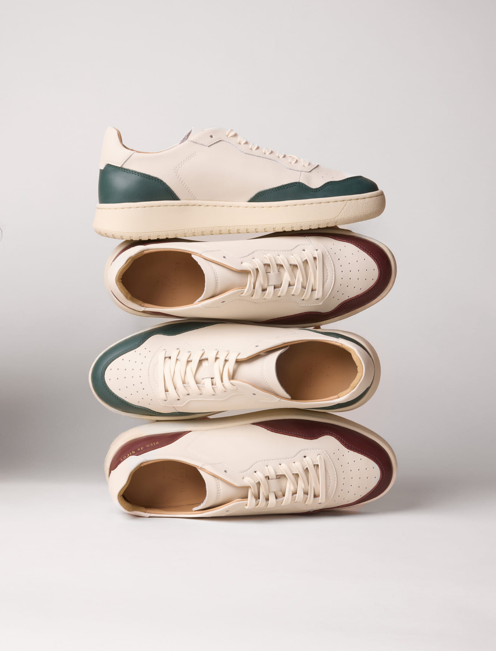 farbige Ledersneaker für Herren