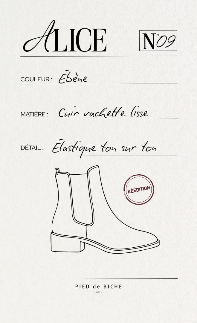 bottines à petits talons en cuir pour femme