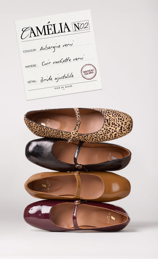 ballerines en cuir pour femme