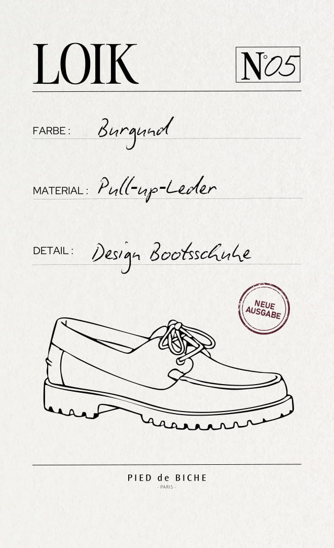 Burgunderfarbene Bootsschuhe aus Leder für Herren