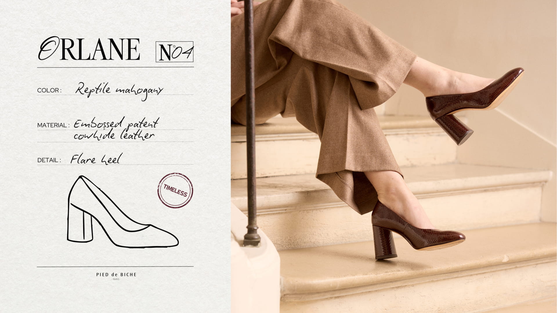 Women's patent leather reptile pumps