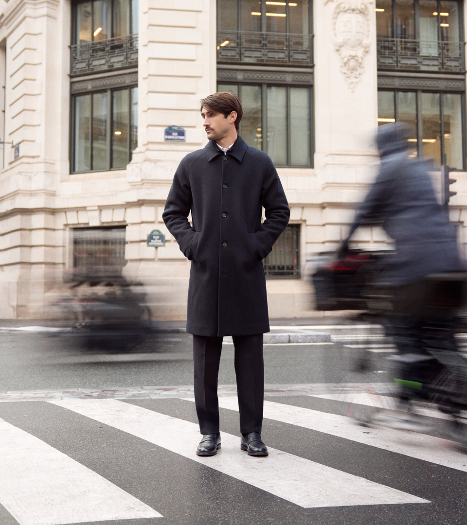 mocassins en cuir noir pour homme