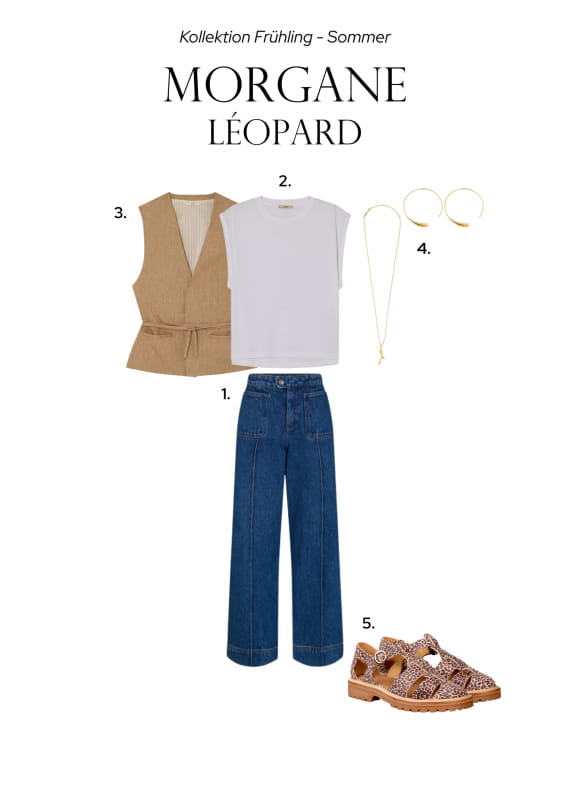 Damen Flat Sandalen Outfit-Idee