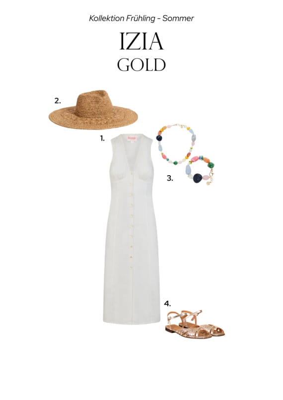 Damen Flat Sandalen Outfit-Idee