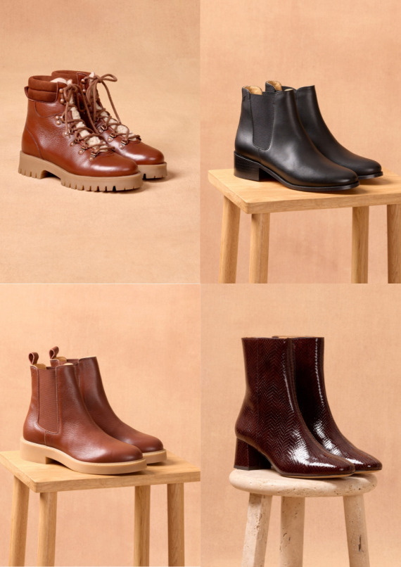 four leather boots for women