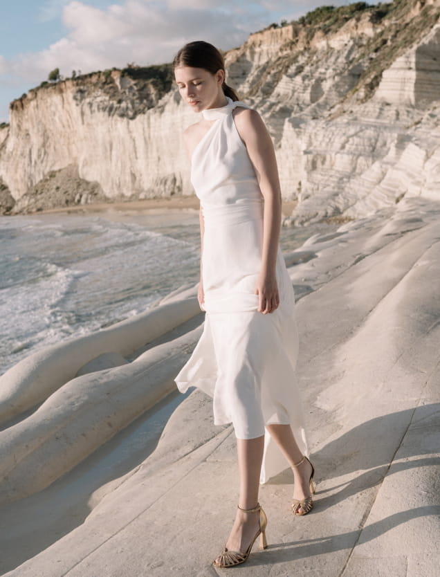 sandales à talons dorées pour femme