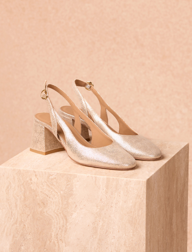 golden heeled sandals for women