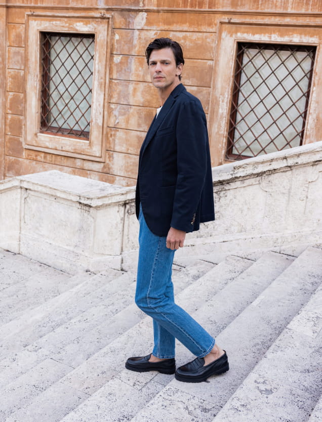 mocassins en cuir noir pour homme