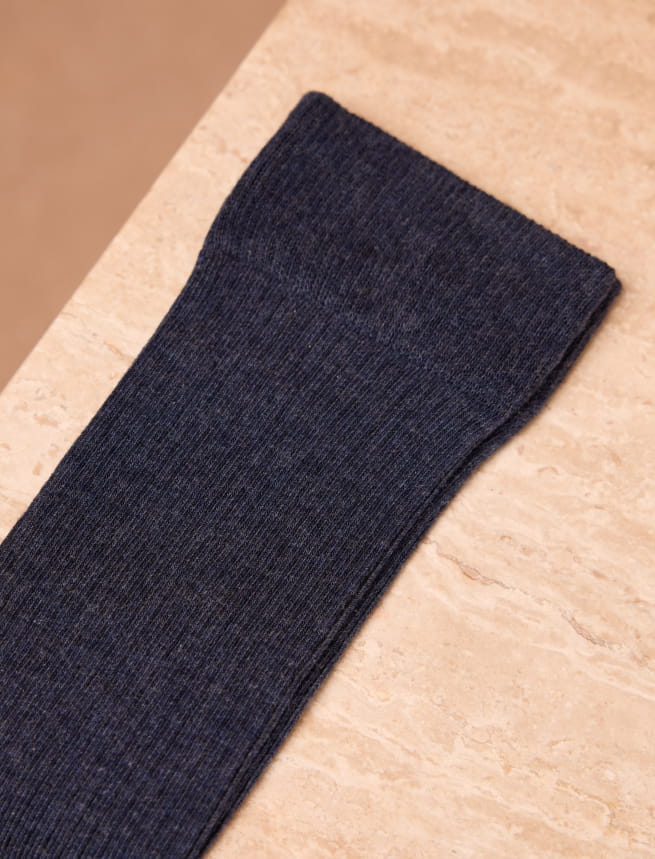 Ribbed socks - Navy