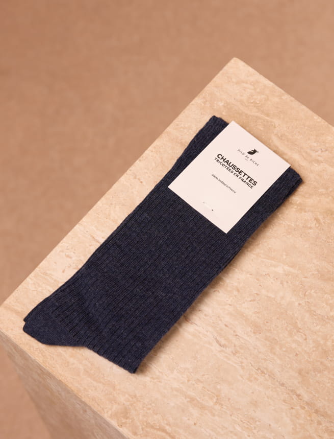 Ribbed socks - Navy