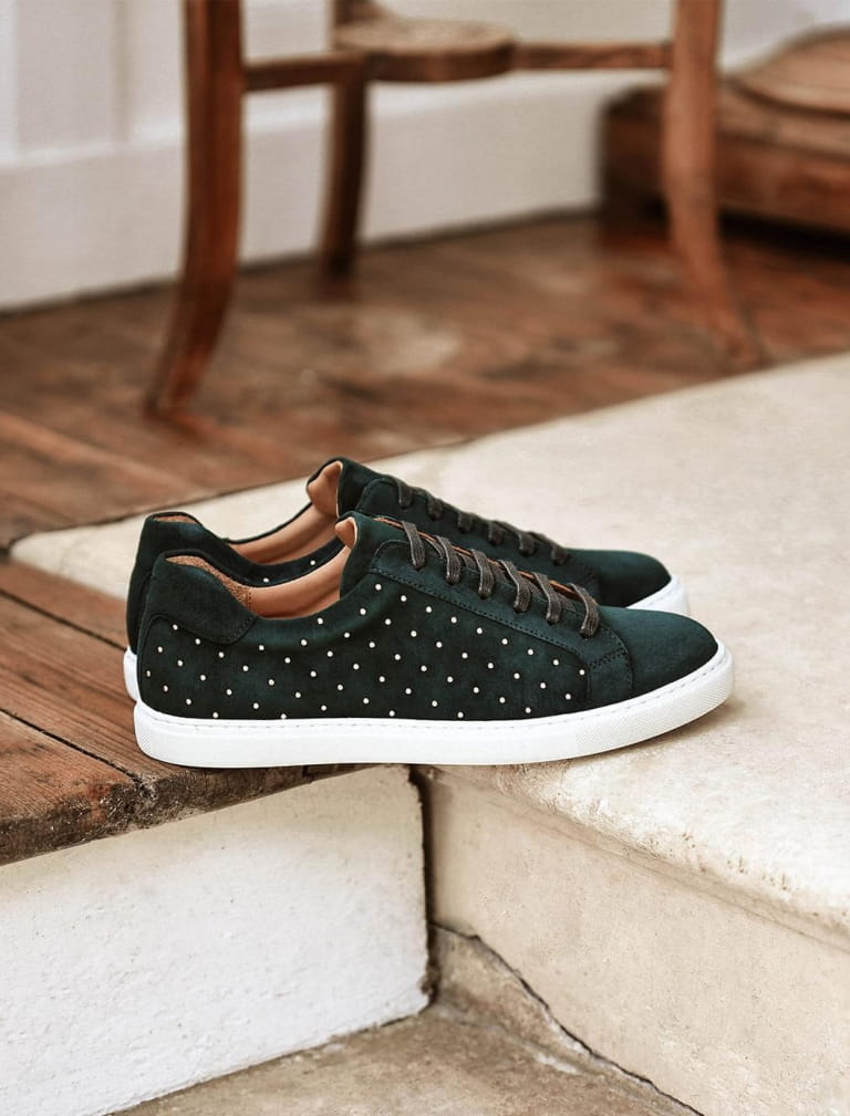 chaussure vert sapin