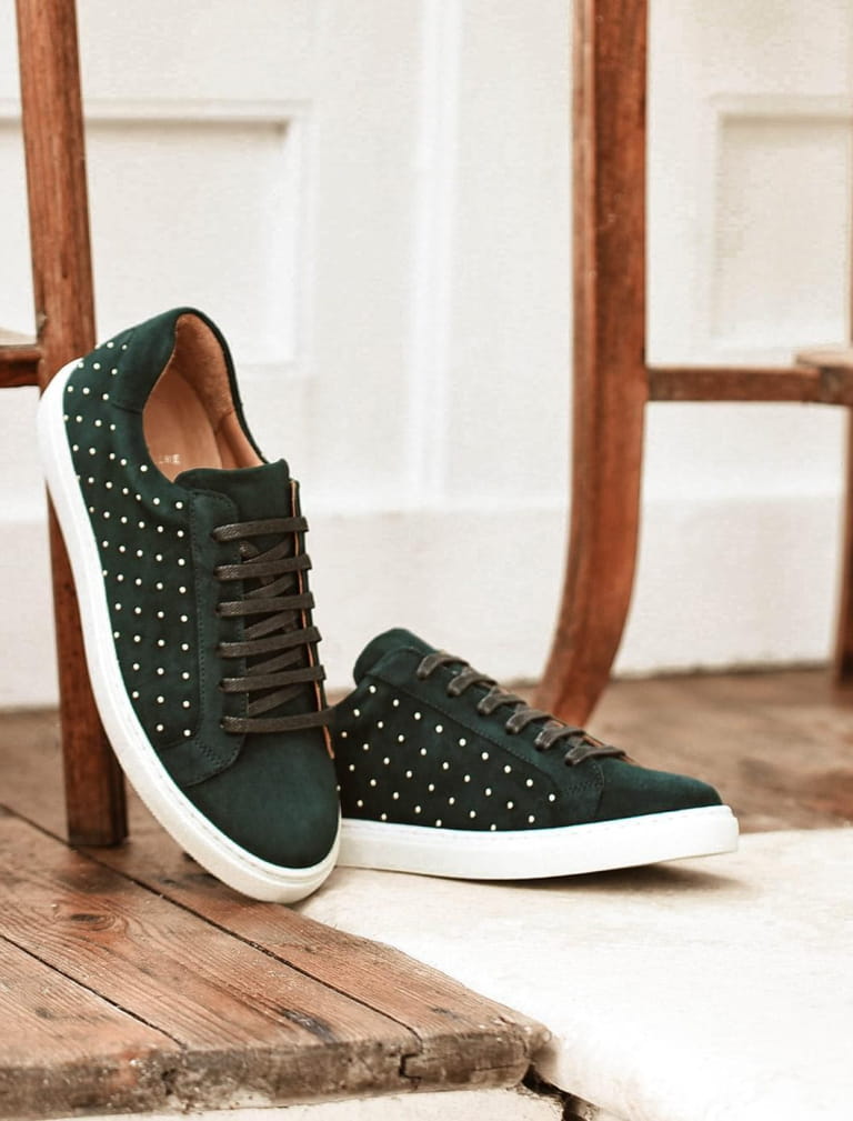 chaussure vert sapin