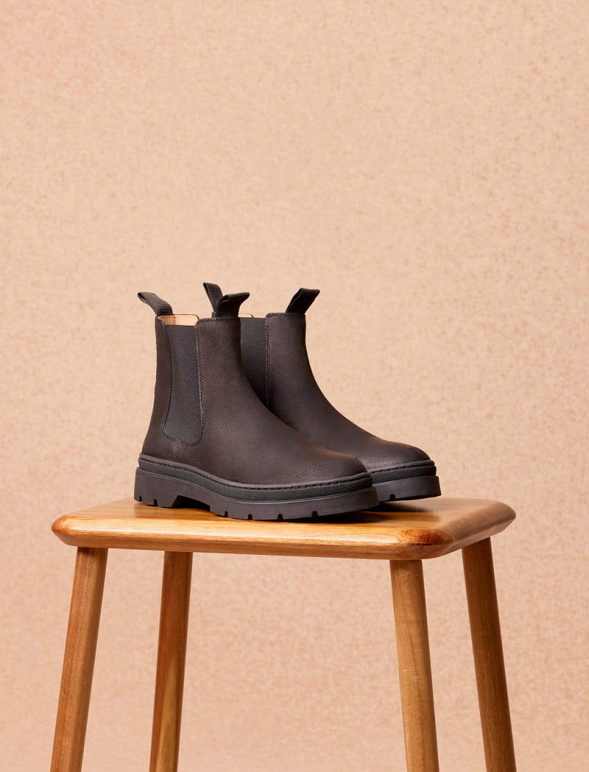 chelsea boots en cuir pour homme