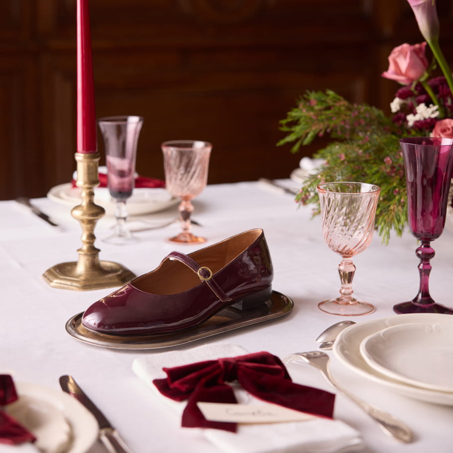 women's purple patent leather ballet flats