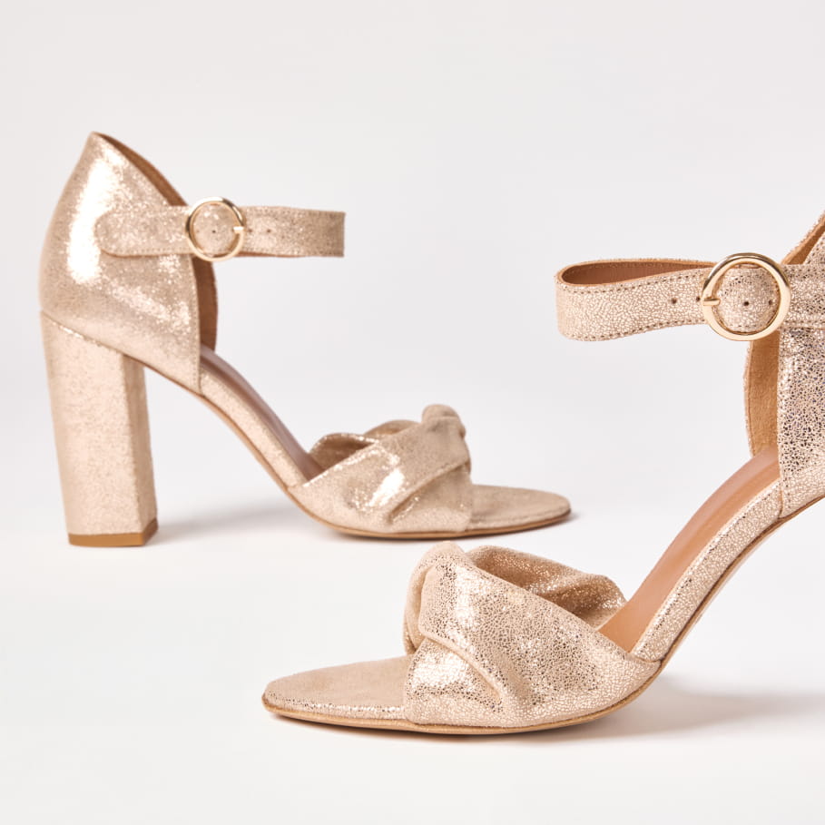 women's leather heeled sandals