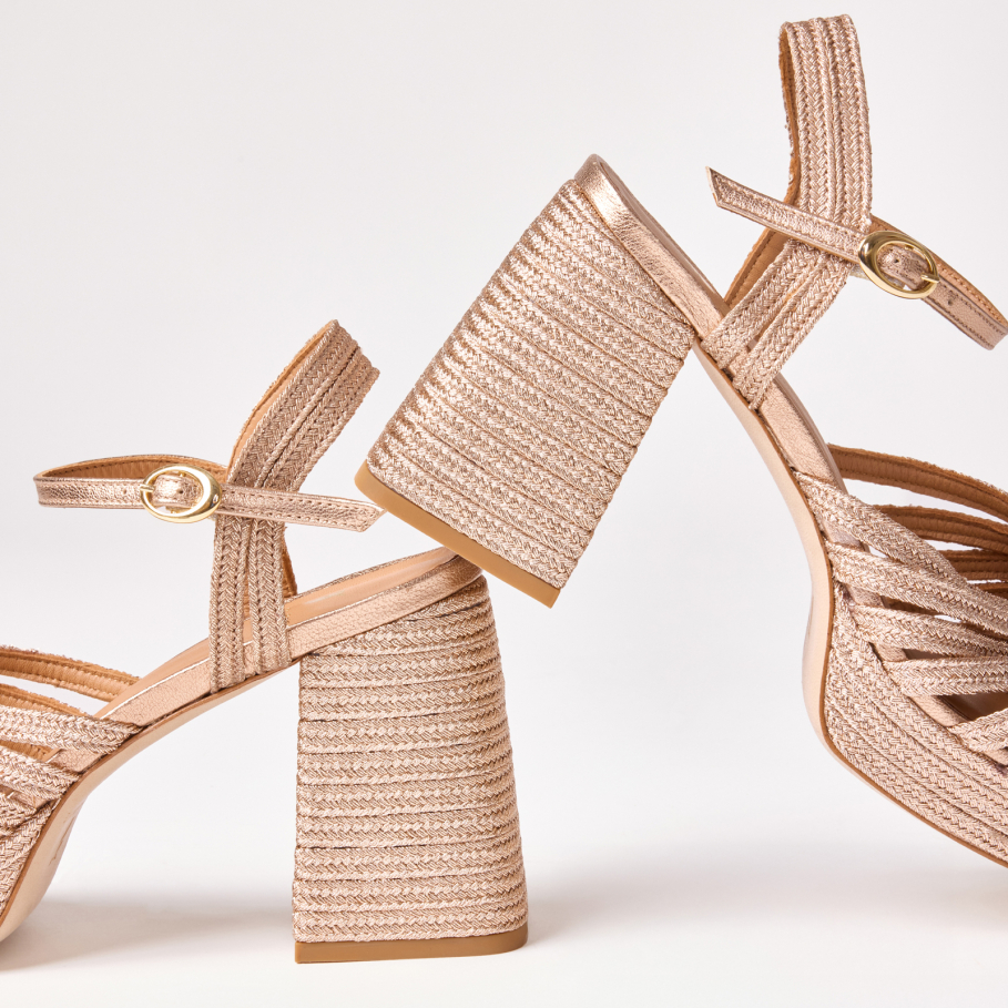 women's orange leather heeled sandals