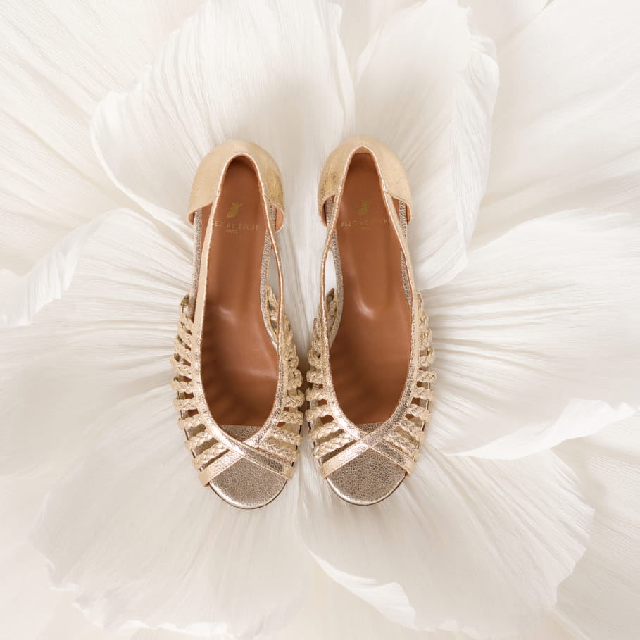 flat sandals ivory leather for women