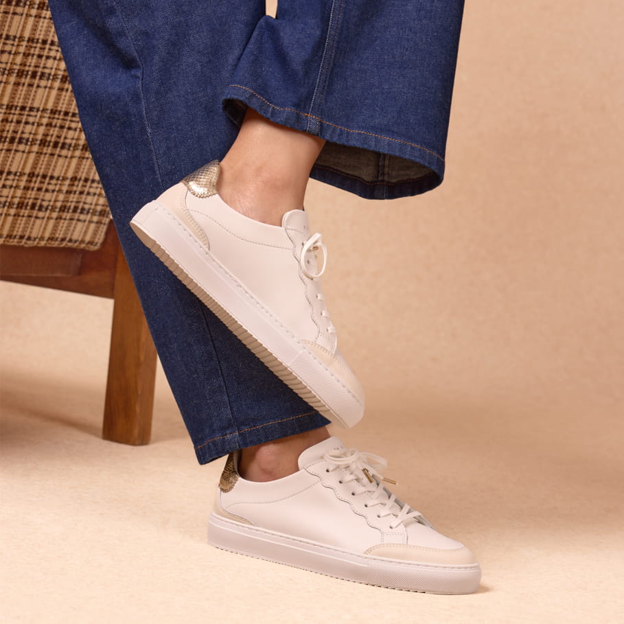 weiße Sneakers aus Leder für Frauen