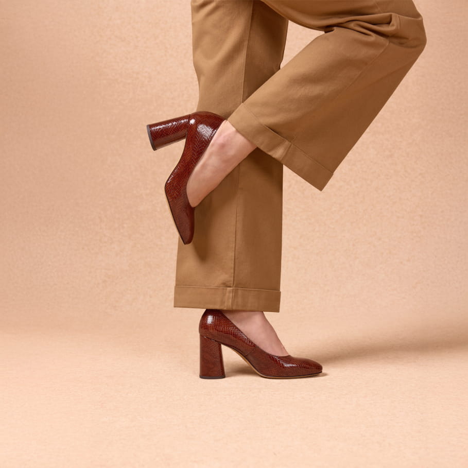 women's patent leather high heels