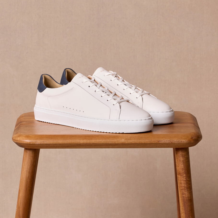white leather sneakers for men