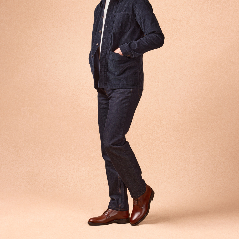 chukka boots aus burgundischem leder für herren