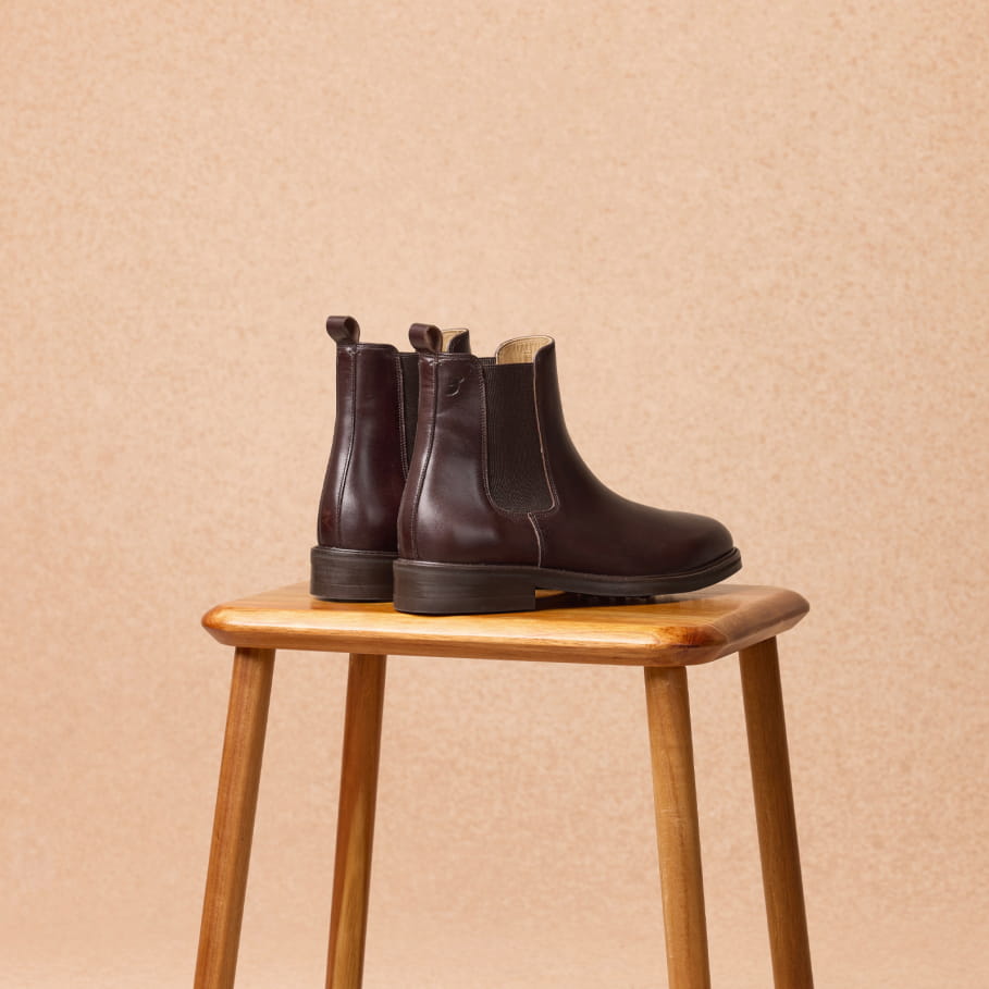 chelsea boots aus braunem Leder für Herren