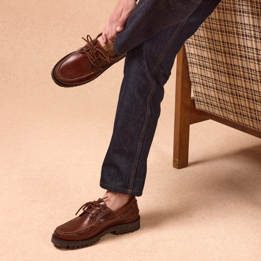 burgundy leather boat shoes for men
