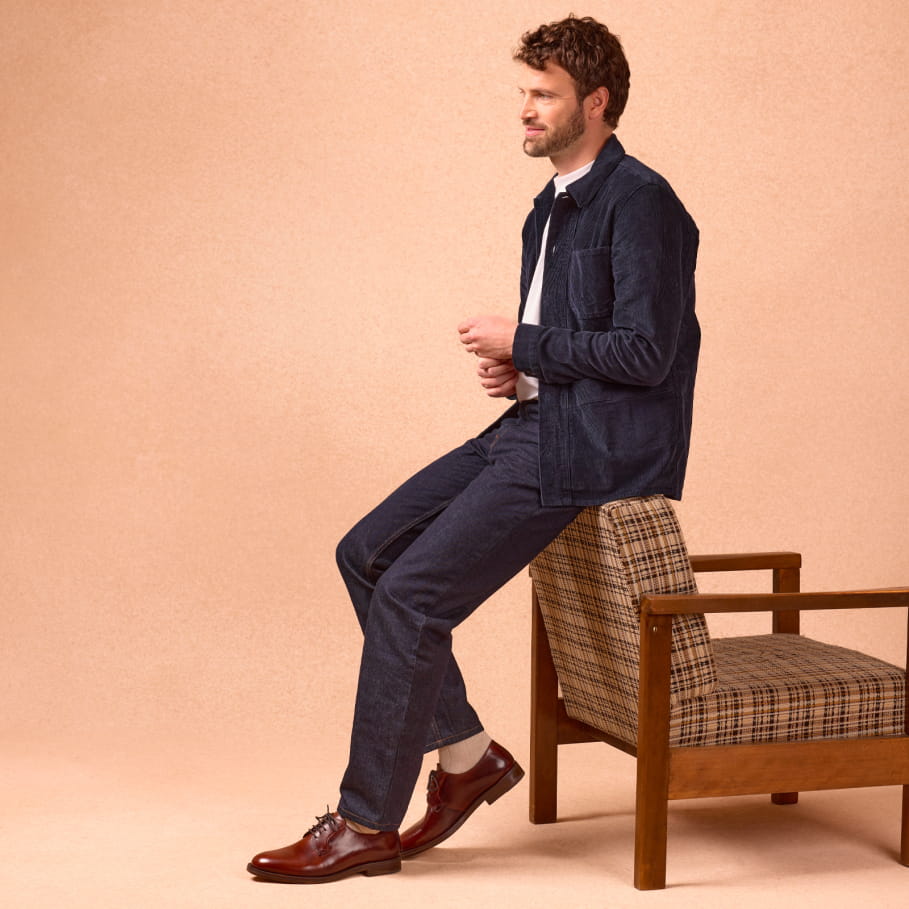 derbies en cuir bourgogne pour homme