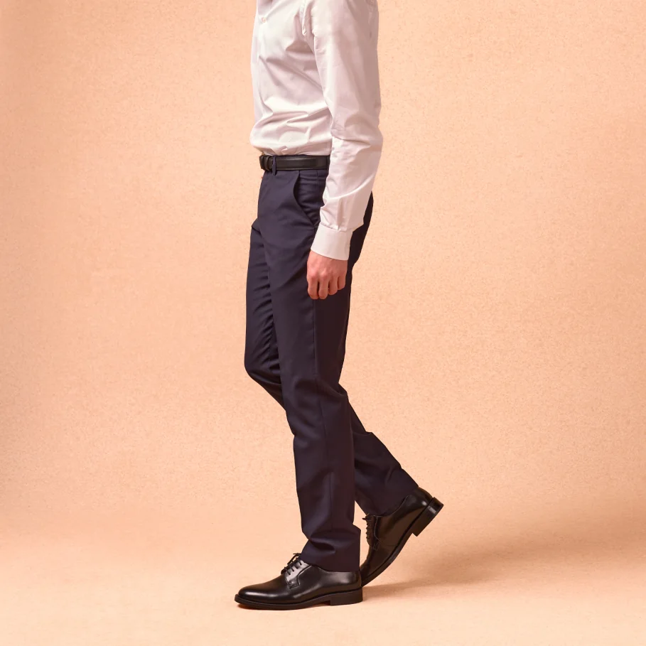 Black leather derby shoes for men