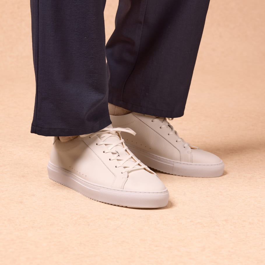 sneakers en cuir blanches homme