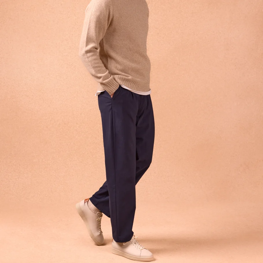 White and Havana leather sneakers for men