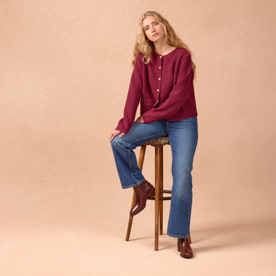 bottines à talons en cuir pour femme