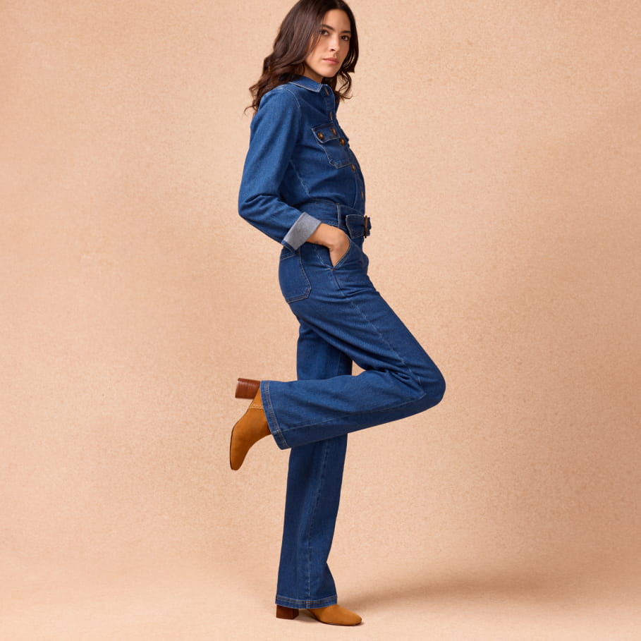 Stiefeletten aus kamelfarbenem Leder für Damen