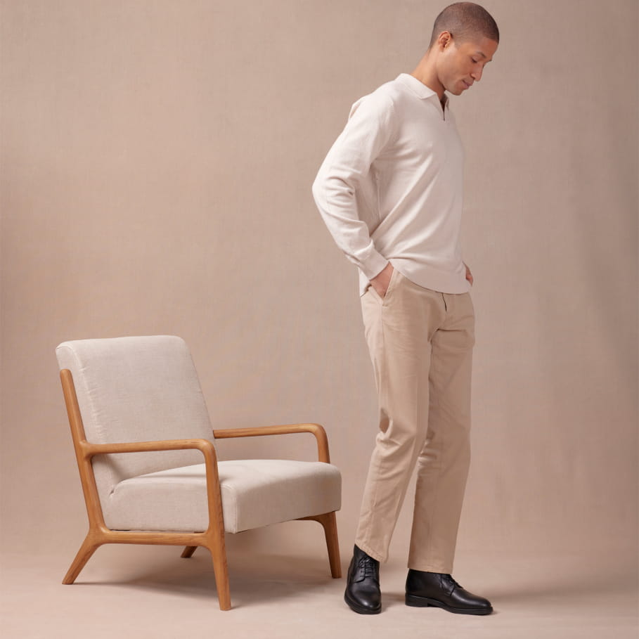 chukka boots aus schwarzem leder für herren