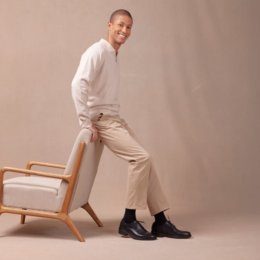 black leather derbies for men