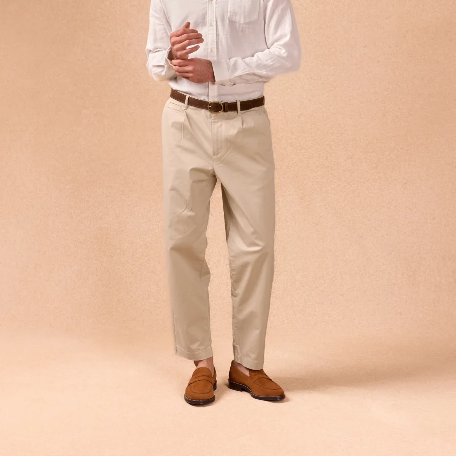 mocassins en cuir velours marron pour homme