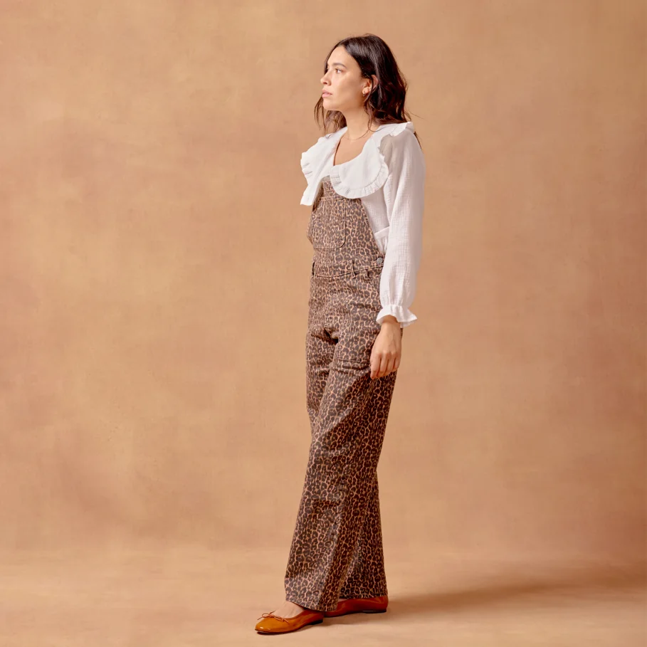 cognacfarbene Lackleder-Ballerinas für Damen