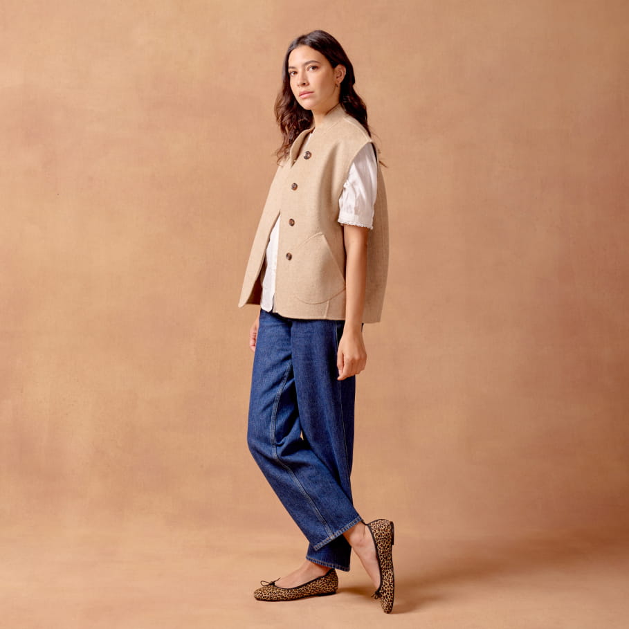 leopardenlederballerinas für frauen