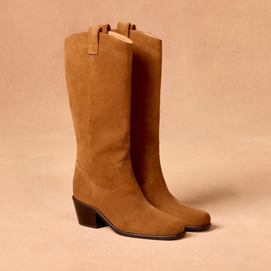 bottes santiag en cuir pour femme