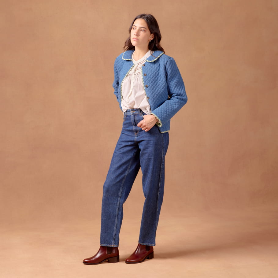 stiefeletten mit kleinem absatz aus burgundischem leder für frauen