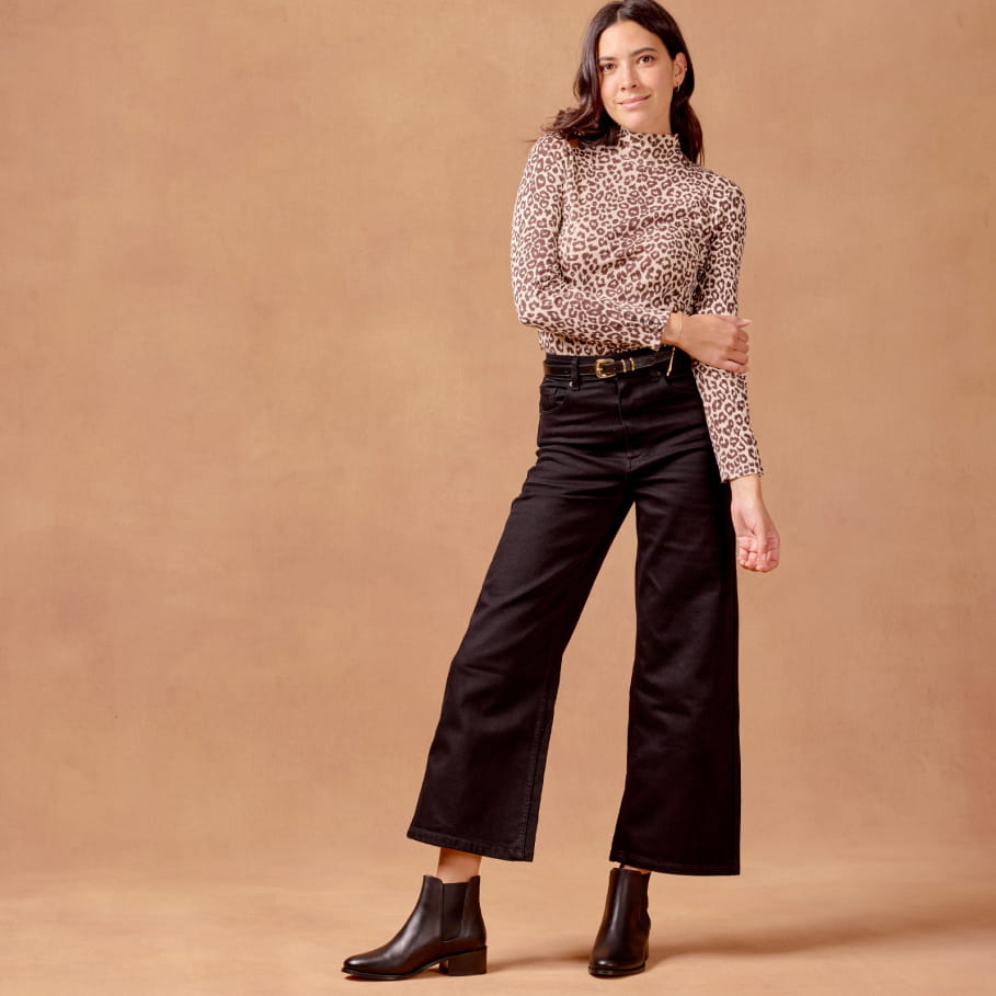 stiefeletten mit kleinem absatz aus schwarzem leder für frauen