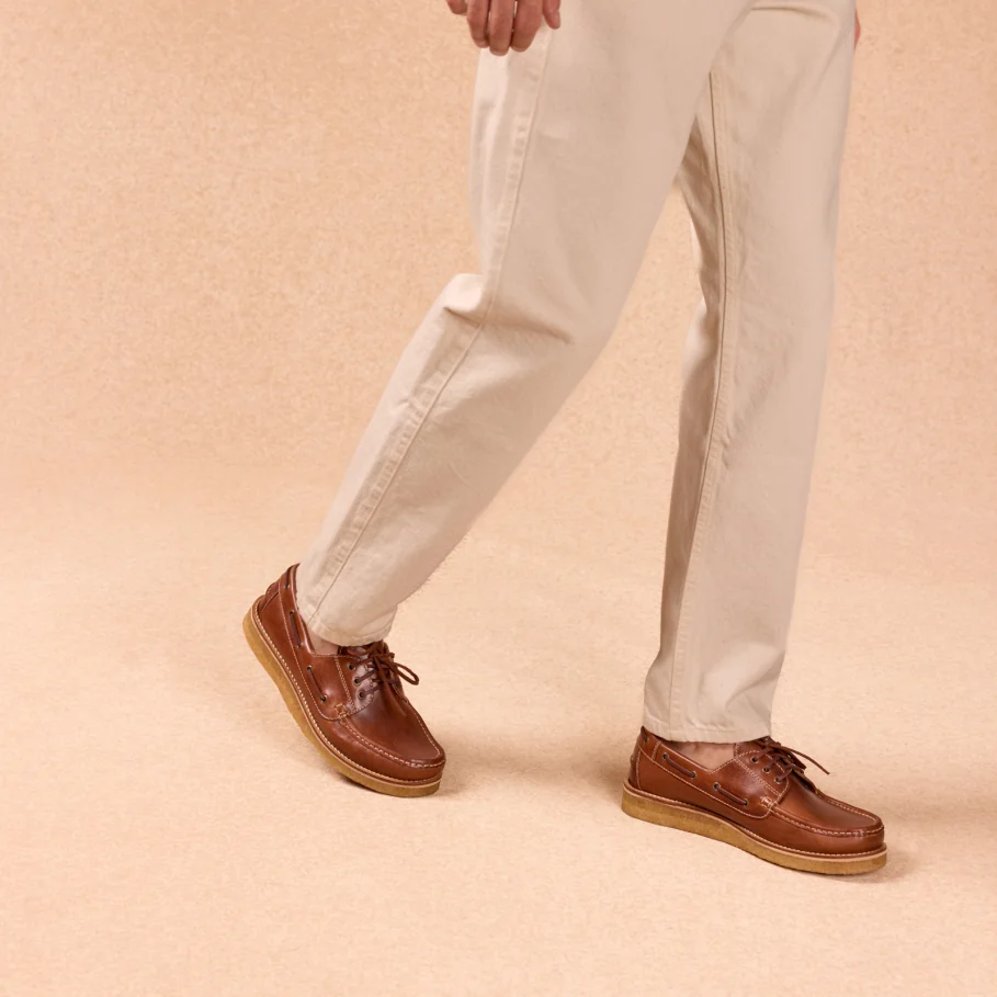 Havana leather boat shoes for men