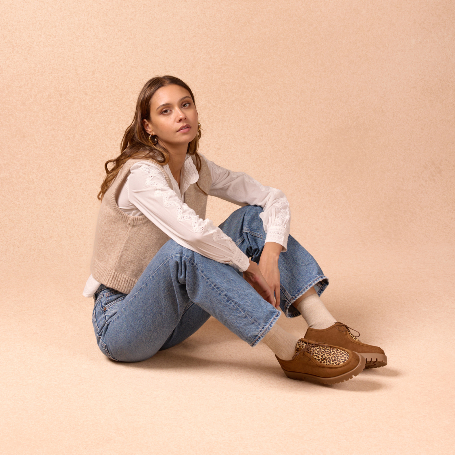 derbies wallabee en cuir pour femme