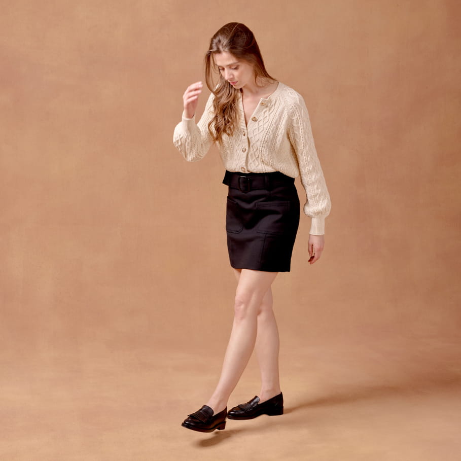 mocassins en cuir à franges pour femme