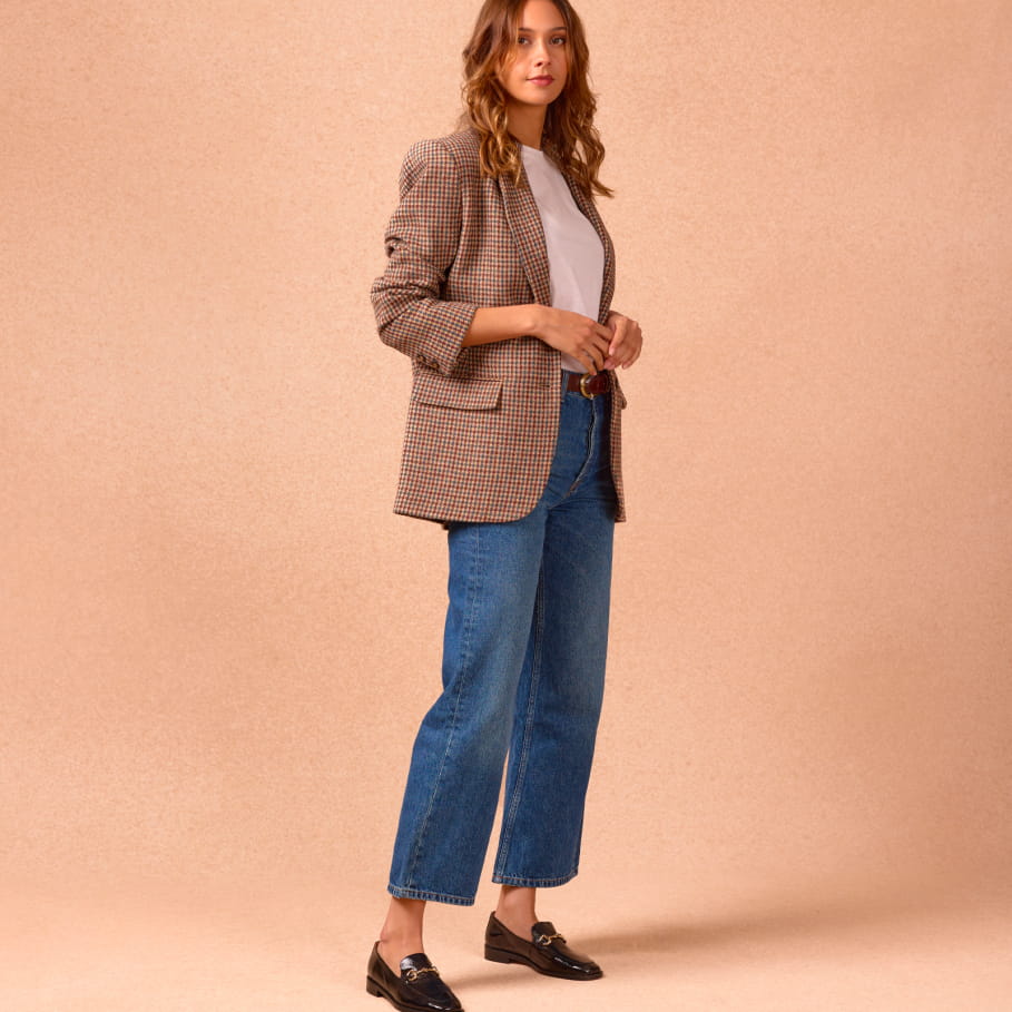 mocassins en cuir à mors pour femme